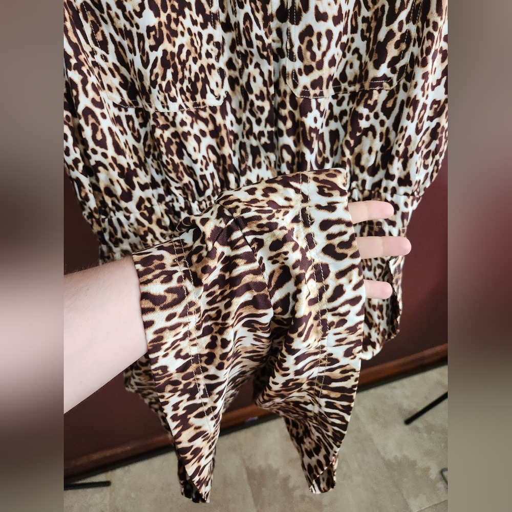 NWT Banana Republic Leopard Print Utility Romper Size 20 - Picture 11 of 13